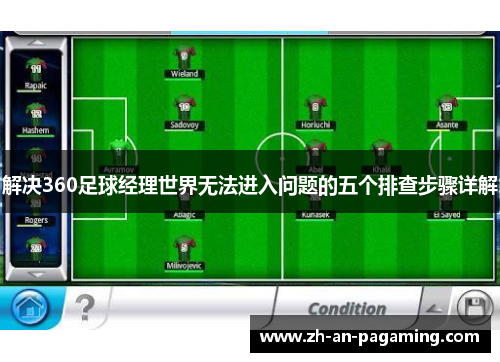 解决360足球经理世界无法进入问题的五个排查步骤详解