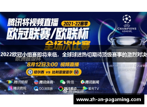 2022欧冠小组赛即将来临，全球球迷热切期待顶级赛事的激烈对决