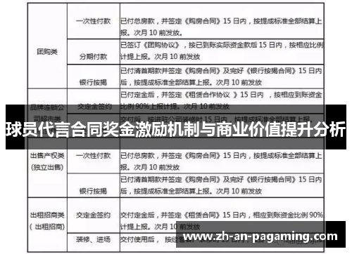 球员代言合同奖金激励机制与商业价值提升分析